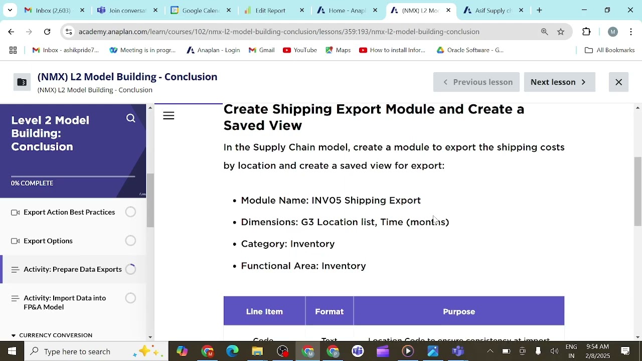 Very New Anaplan Level2 Conclusion Activities Export and Import 2025 02 08 09 42 58