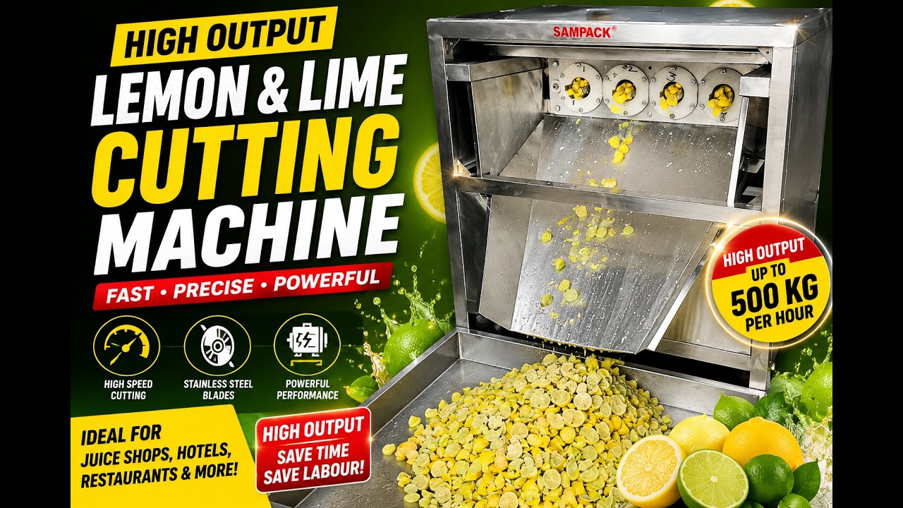 High Output Lemon Cutting Machine | For Pickle Factories, Juice Plants & Food Processing Industries