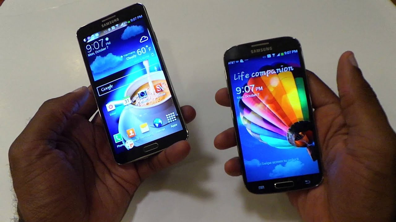 Samsung Galaxy Note 3 vs Samsung Galaxy S4