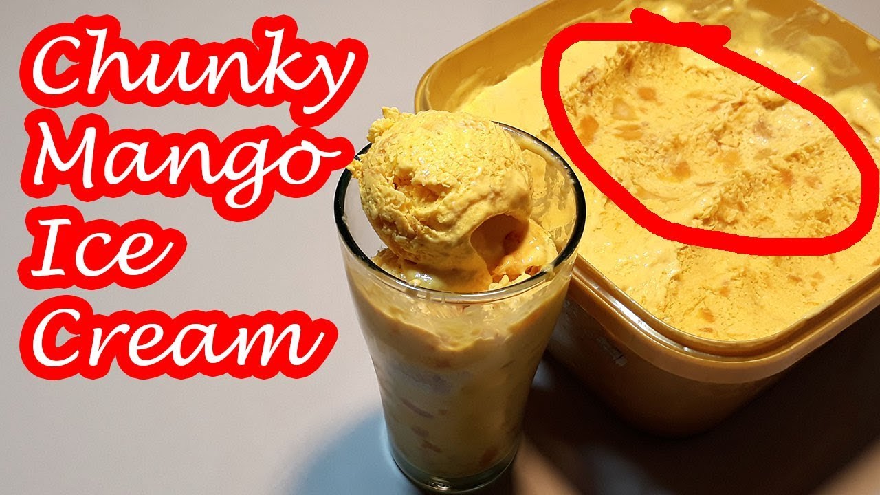 4 INGREDIENTS HOME MADE MANGO ICE CREAM!!!
