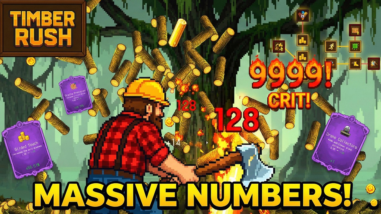 Cutting Trees with a SKILL TREE ! Timber Rush