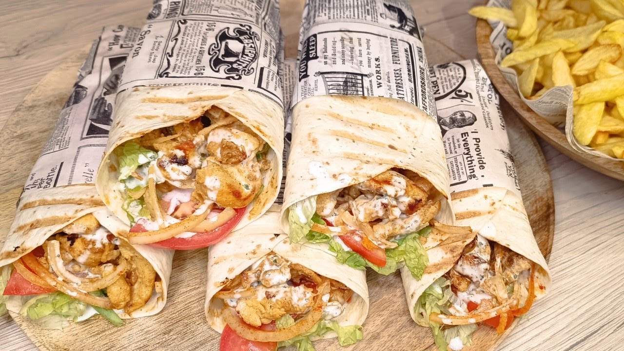 🌯CHAWARMA AU POULET #chawarma #kebab #cooking CHICKEN SHAWARMA 🤤