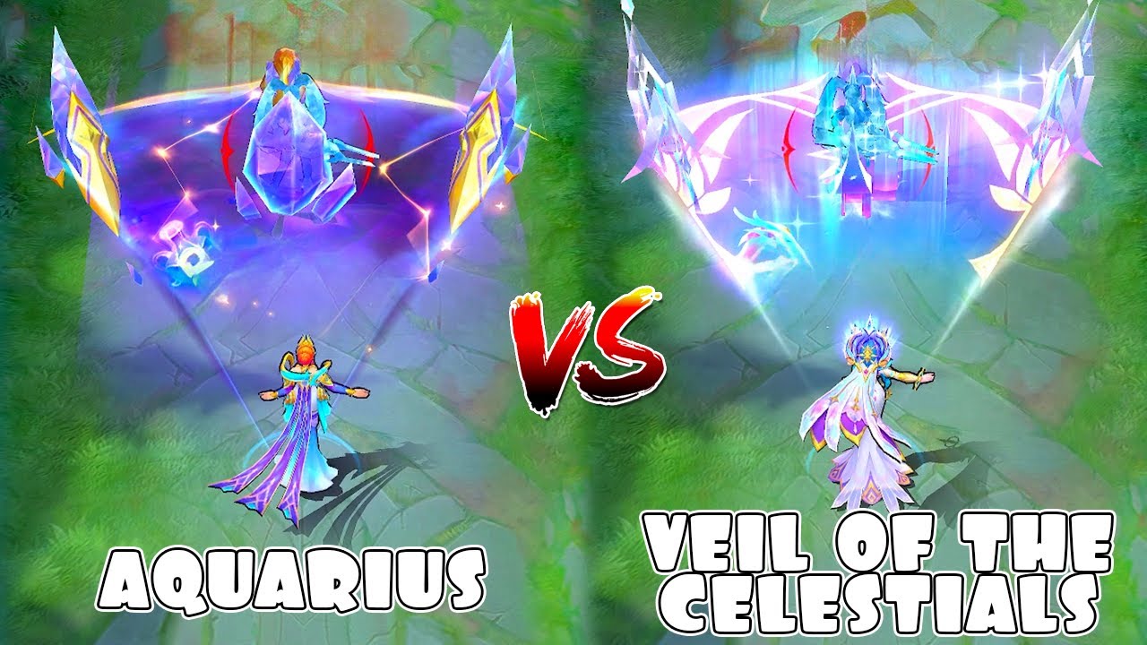 Aurora Veil of the Celestials VS Aquarius Skin Comparison