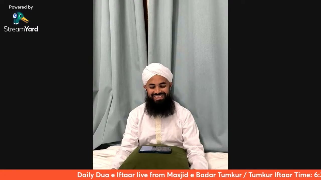 Dua e iftaar 6th Ramadan Kareem 🔴Live🔴 From Masjid e Badar Tumkur