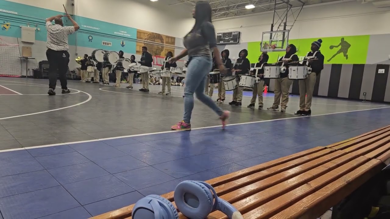 Statesmen Drumline performs for Ingenuity Prep's Pep Rally on January 7!