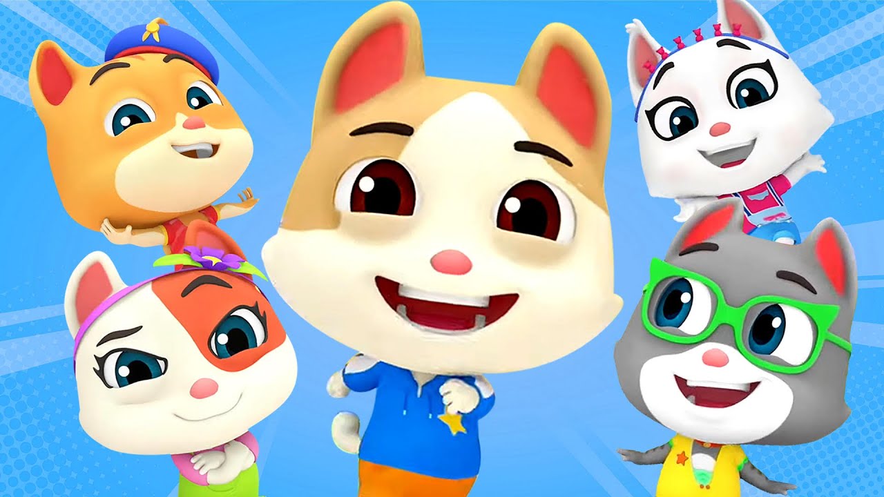 Five Little Kittens, Animal Cartoon Song & Rhyme for Kids