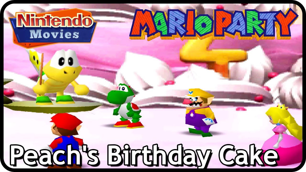 Mario Party 1 - Peach's Birthday Cake (4 Players, 20 Turns, Mario vs Yoshi vs Wario vs Peach)