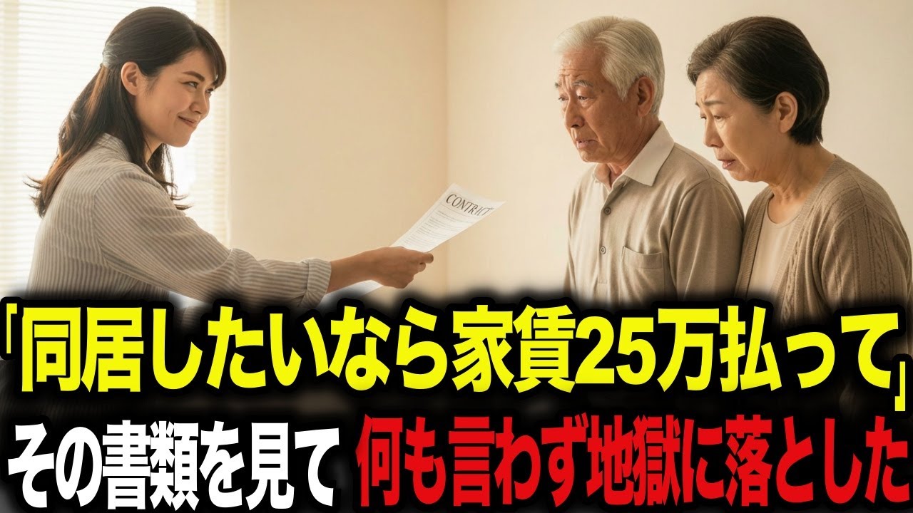 同居したいなら家賃25万。 その書類を見た私が、最後まで何も言わず地獄に落とした