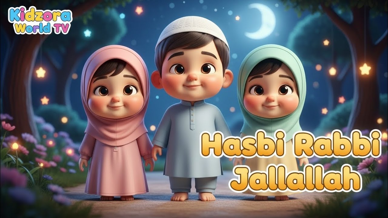 Hasbi Rabbi Jallallah | Beautiful Islamic Nasheed for Kids | Kidzora World TV