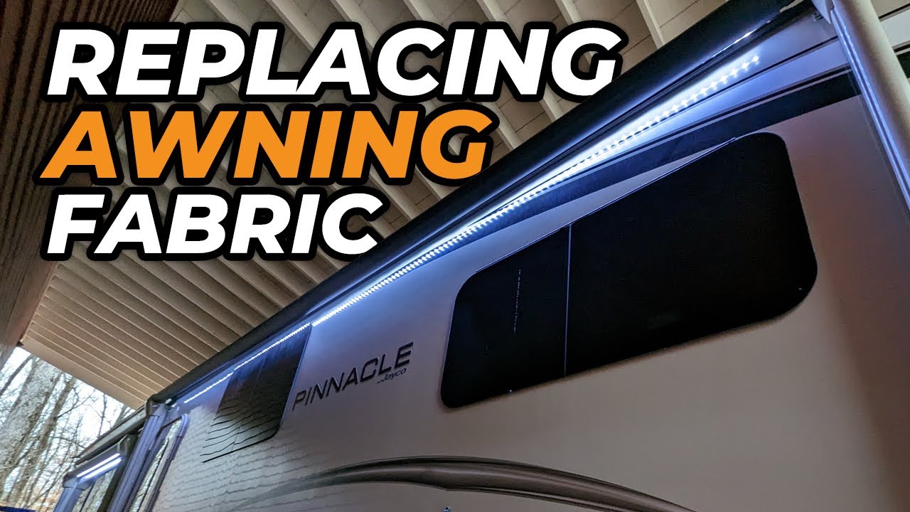 Замена виниловой ткани на моем тенте Lippert Solera Power Awning от LCI