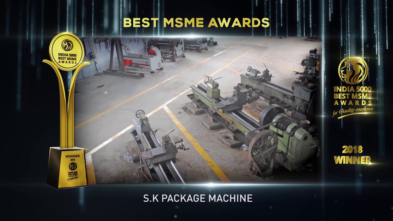 India 5000 Best MSME Awards 2018 Winner S K PACKAGE MACHINE,  India's Biggest Business Awards