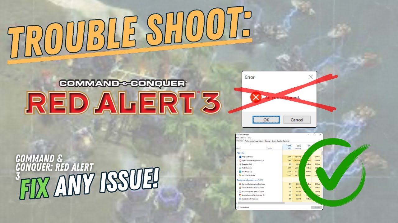 COMMAND & CONQUER RED ALERT 3 - How to Fix Crashing, Lagging, Freezing, black screen…– Full Tutorial