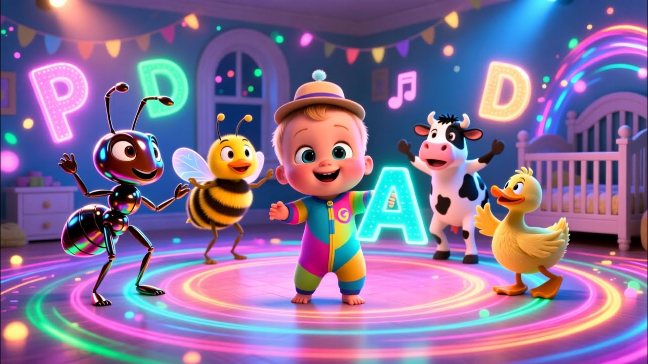 Learning ABC Song for Babies 🔤 | Alphabet Song A-H | Kids Nursery Rhyme