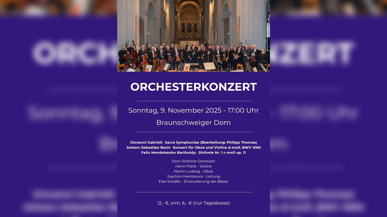 Felix Mendelssohn-Bartholdy -- Sinfonie Nr. 1 c-moll op. 11 -- Braunschweiger Dom