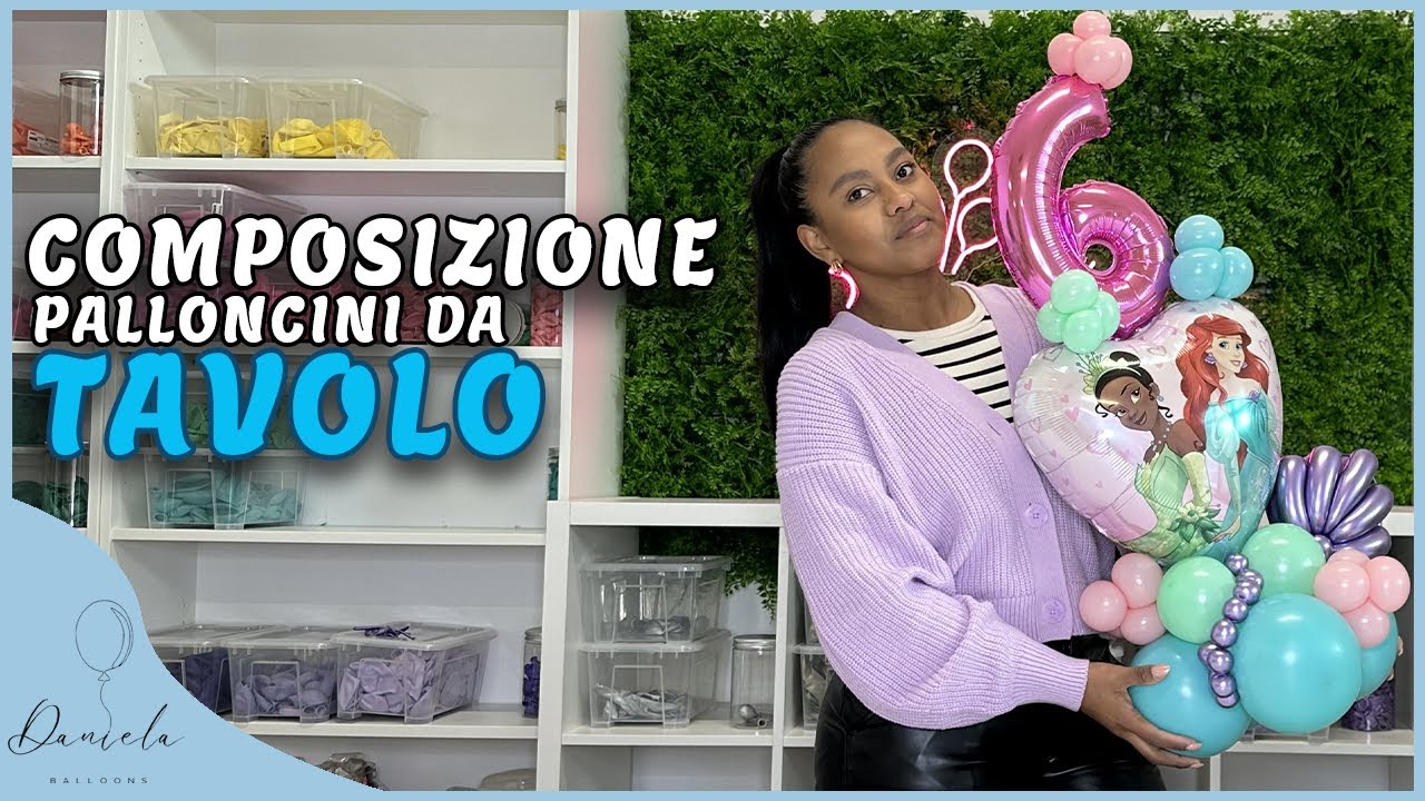 Video TUTORIAL composizione da tavolo di PALLONCINI