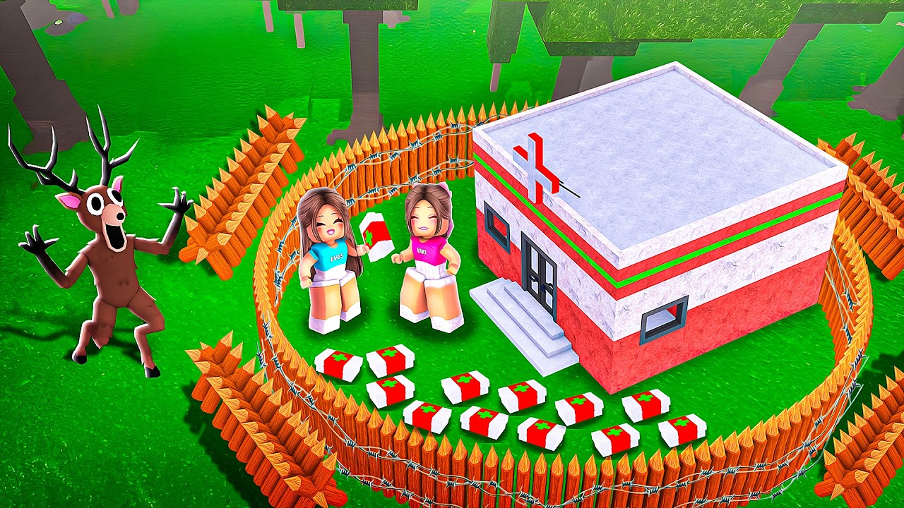 I Built a HOSPITAL BASE in 99 Nights in The Forest Roblox!