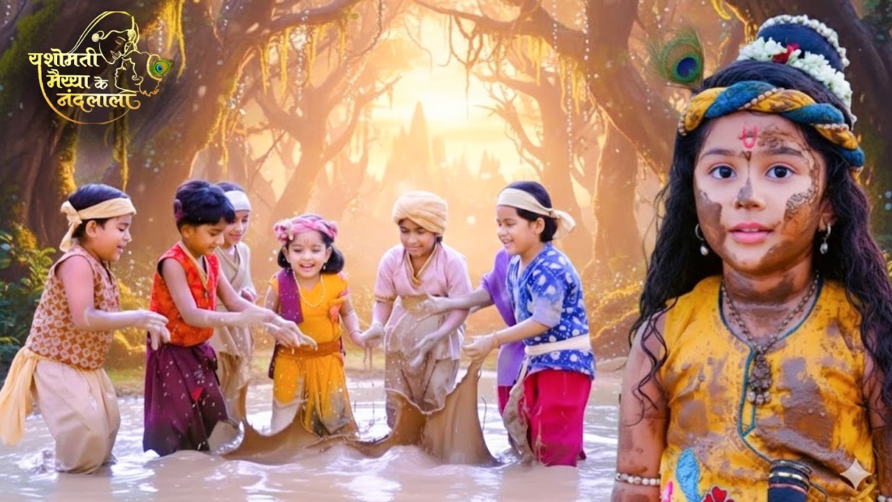कान्हा और सखाओं की कीचड़ में मस्ती | देखिए अद्भुत आनंदमयी लीला | Yashomati Maiyya Ke Nandlal #ymkn