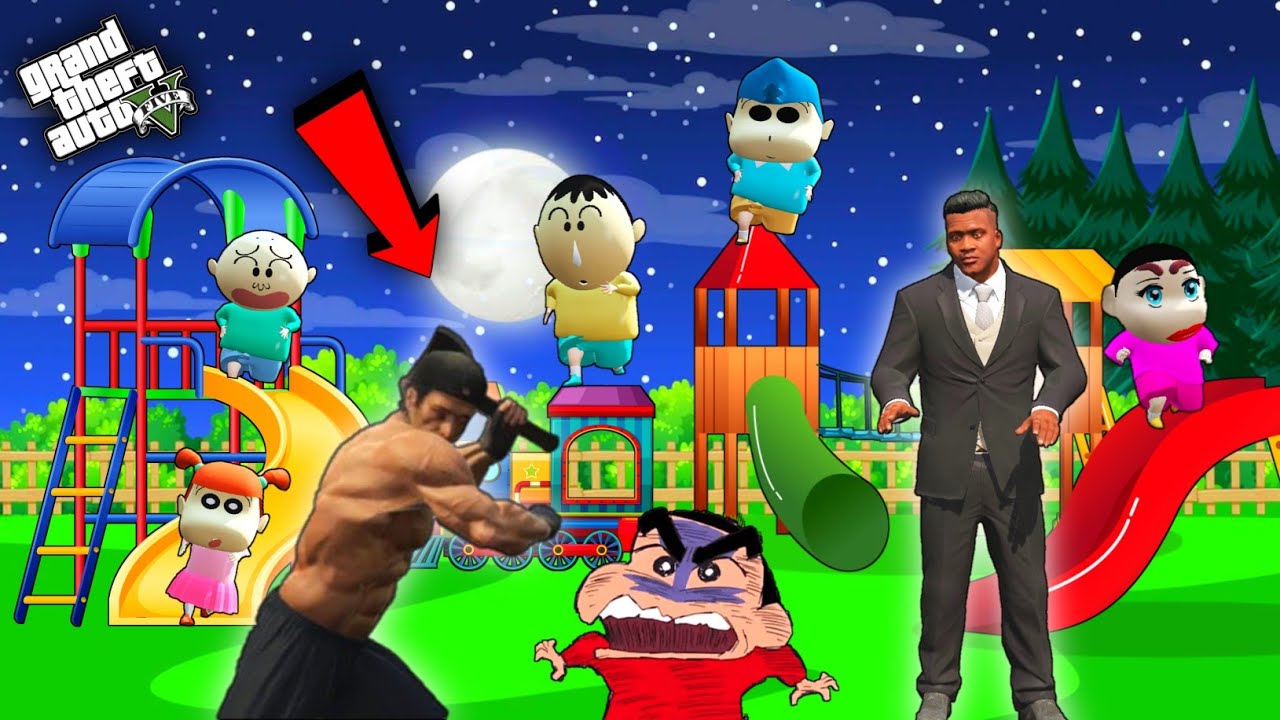 GTA 5: Franklin Going AMUSEMENT PARK & SHINCHAN got BULLIED in PARK in GTA 5 | JSS GAMER