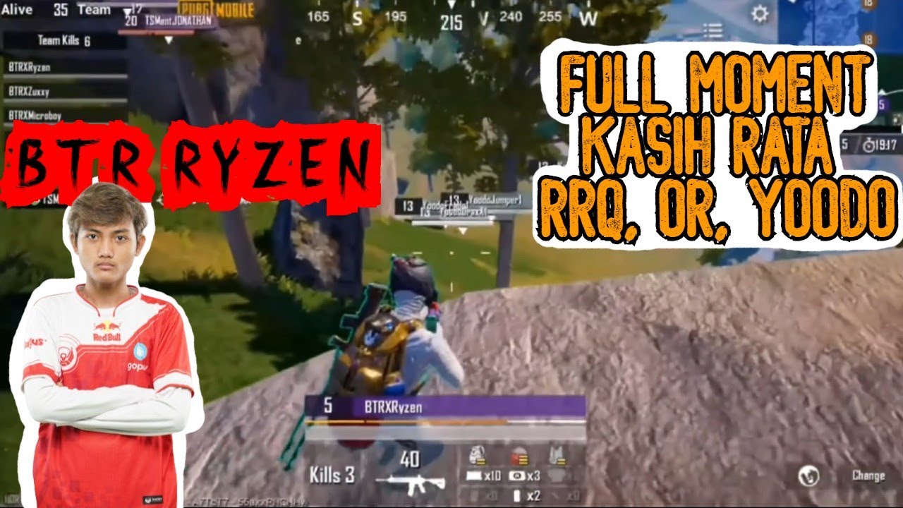 Skill Terbaik BTR Ryzen saat PMWL - Moment ratakan Team RRQ dan YOODO