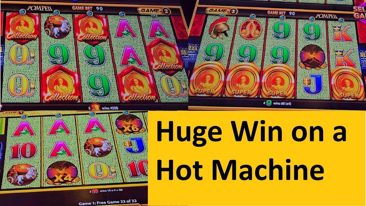 Huge Win on Pompeii Wonder 4 Collection Slot!! Aristocrat Game