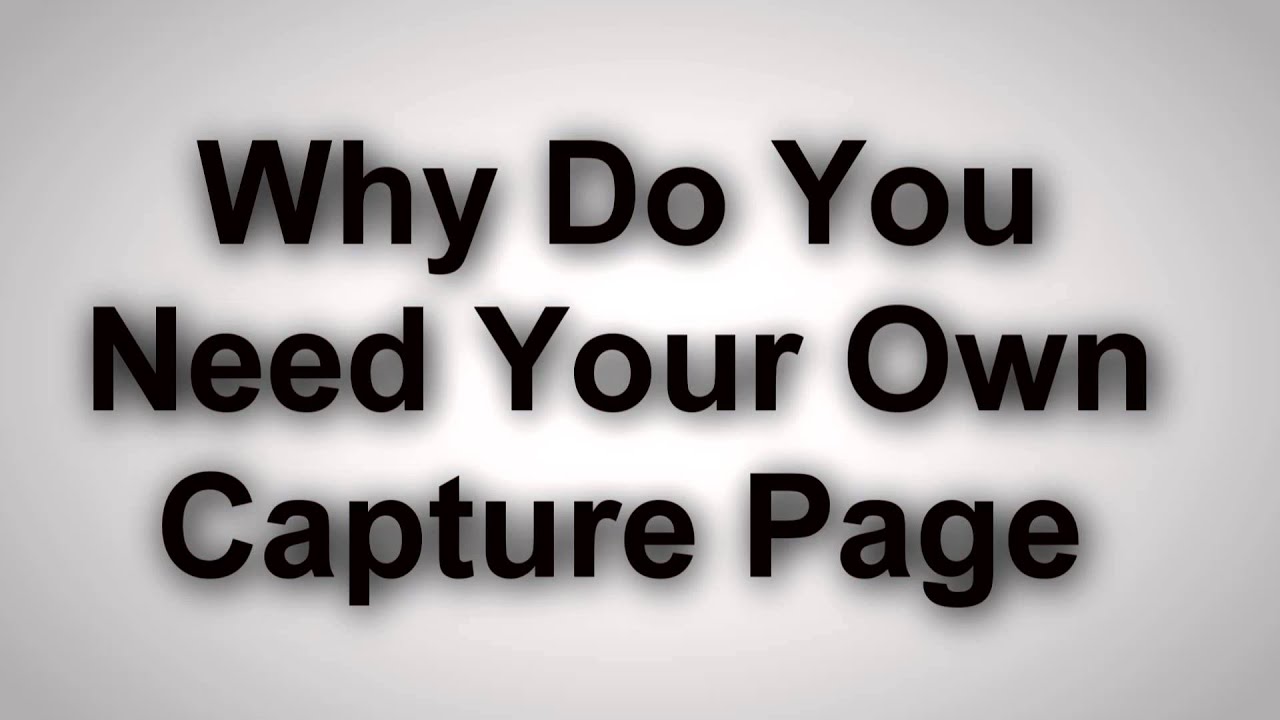 How to Make Your Very Own Capture Page- Jeremy's Challenge