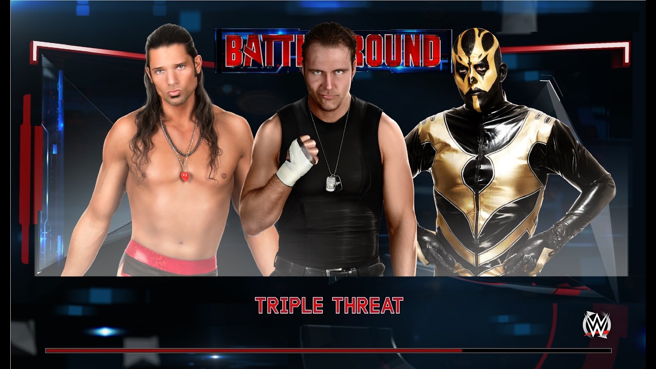 WWE 2k15 Triple Threat (интернациональный пояс) Dean Ambrose - Adam Rose - Goldust