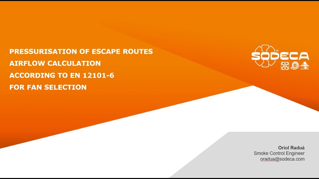 SODECA. MICROLEARNING. Airflow calculation for fan selection According to EN 12101 6