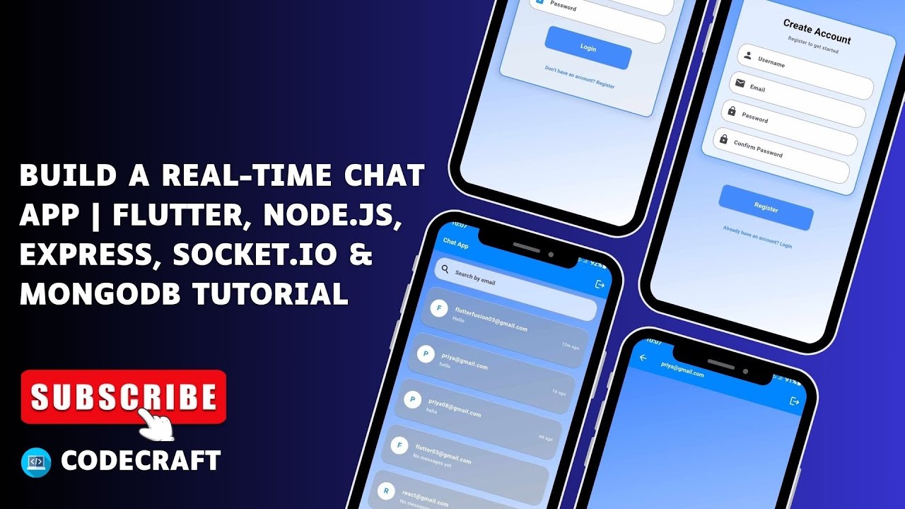 Build a Real-Time Chat App | Flutter, Node.js, Express, Socket.io & MongoDB Tutorial