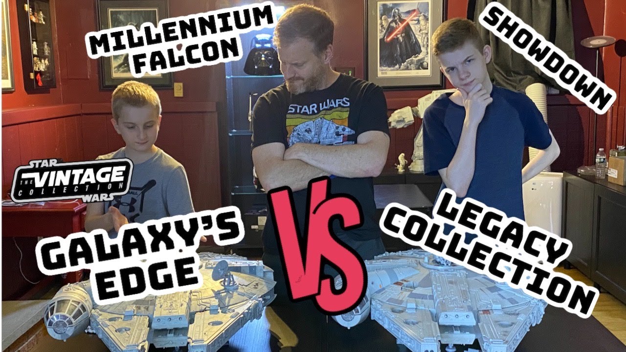 Star Wars Galaxy's Edge Vintage Collection Millennium Falcon vs Legacy Millennium Falcon |