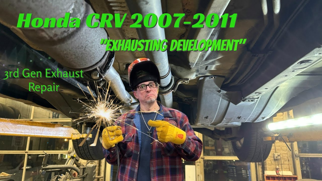 Honda CRV 2007-2011 Ремонт выхлопной системы.