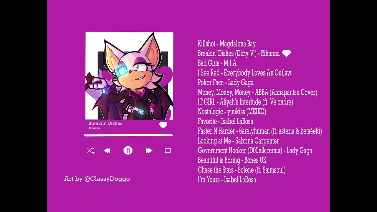 Hanging Out With Rouge the Bat (A Rouge the Bat Playlist) TIMESTAMPS IN COMMENTS!!!