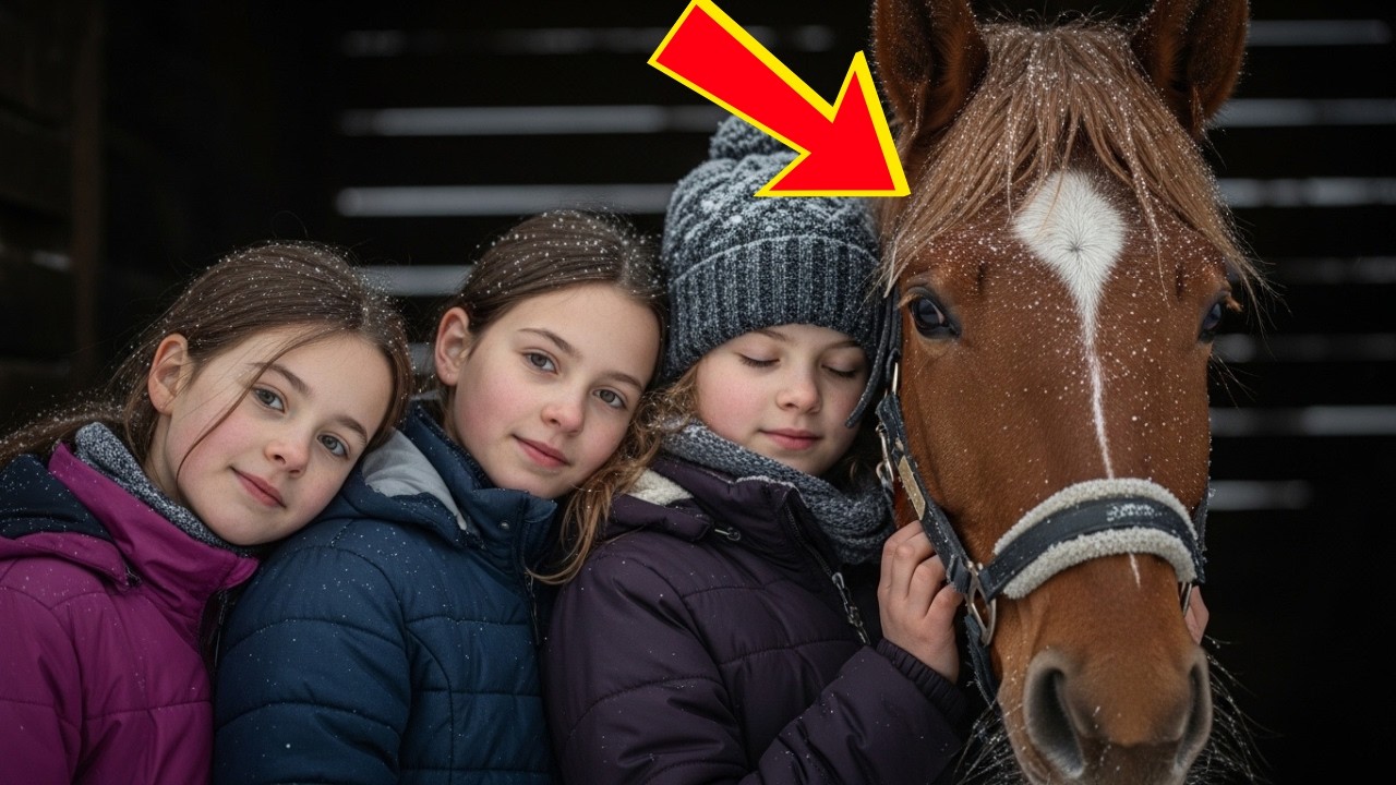 Ein Cowboy öffnete die Tür, um drei erfrorenen Mädchen und einem Pferd zu helfen — doch was  entdeck