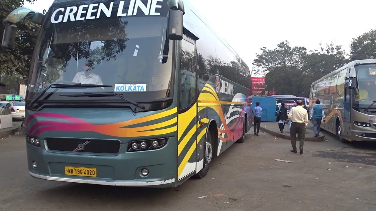 Greenline VOLVO AC Bus Full Journey Coverage Asansol To Kolkata