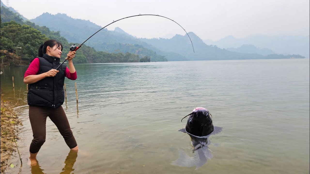 Open the fishing rod at the beginning of the year, encounter big fish. And surprises / phungthithu