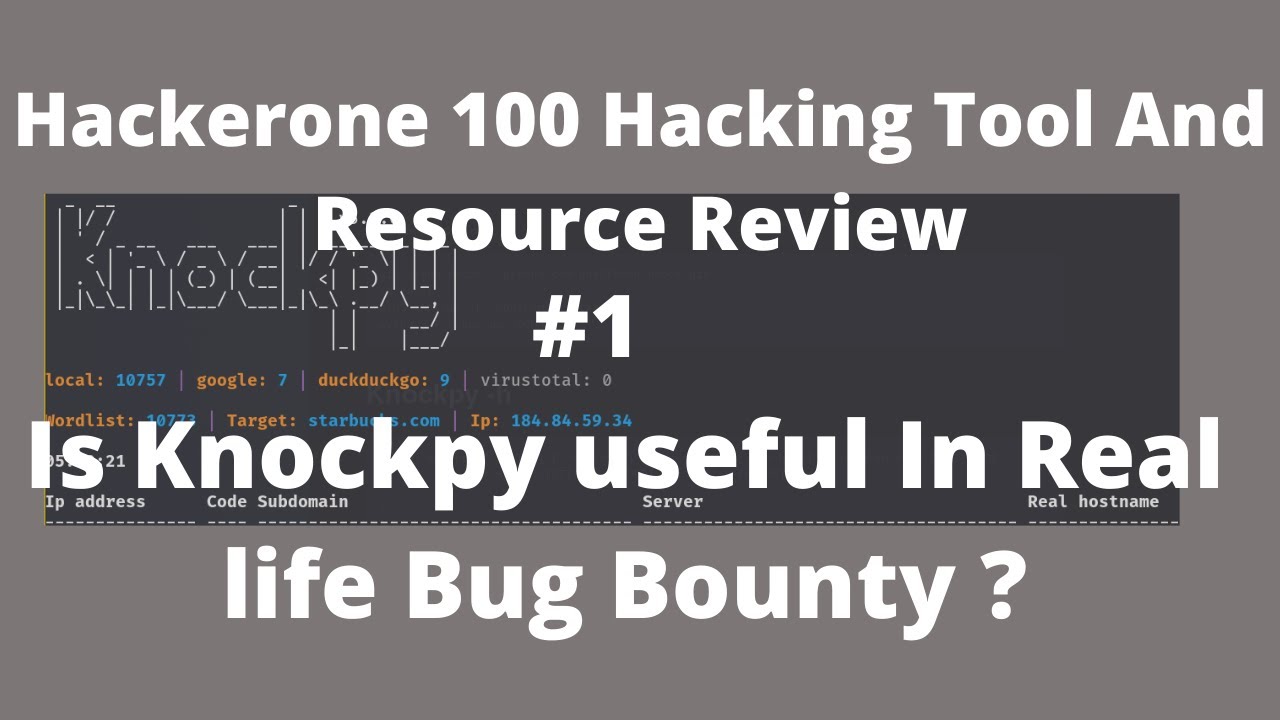100 Hacking tools Review #1 How To Install and Use Knockpy in Real life Bug Bounty