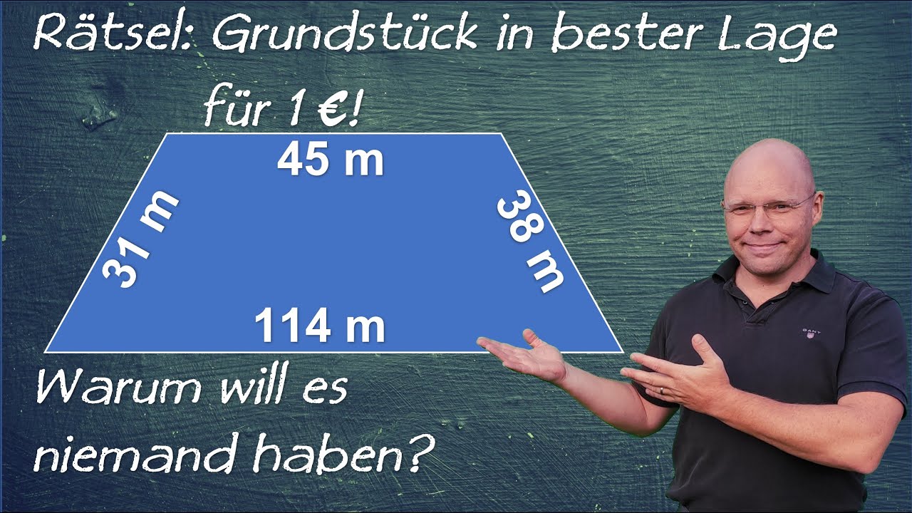 Rätsel: Seltsames Grundstück | Matherätsel, Knobelaufgabe, Kannst du es lösen?