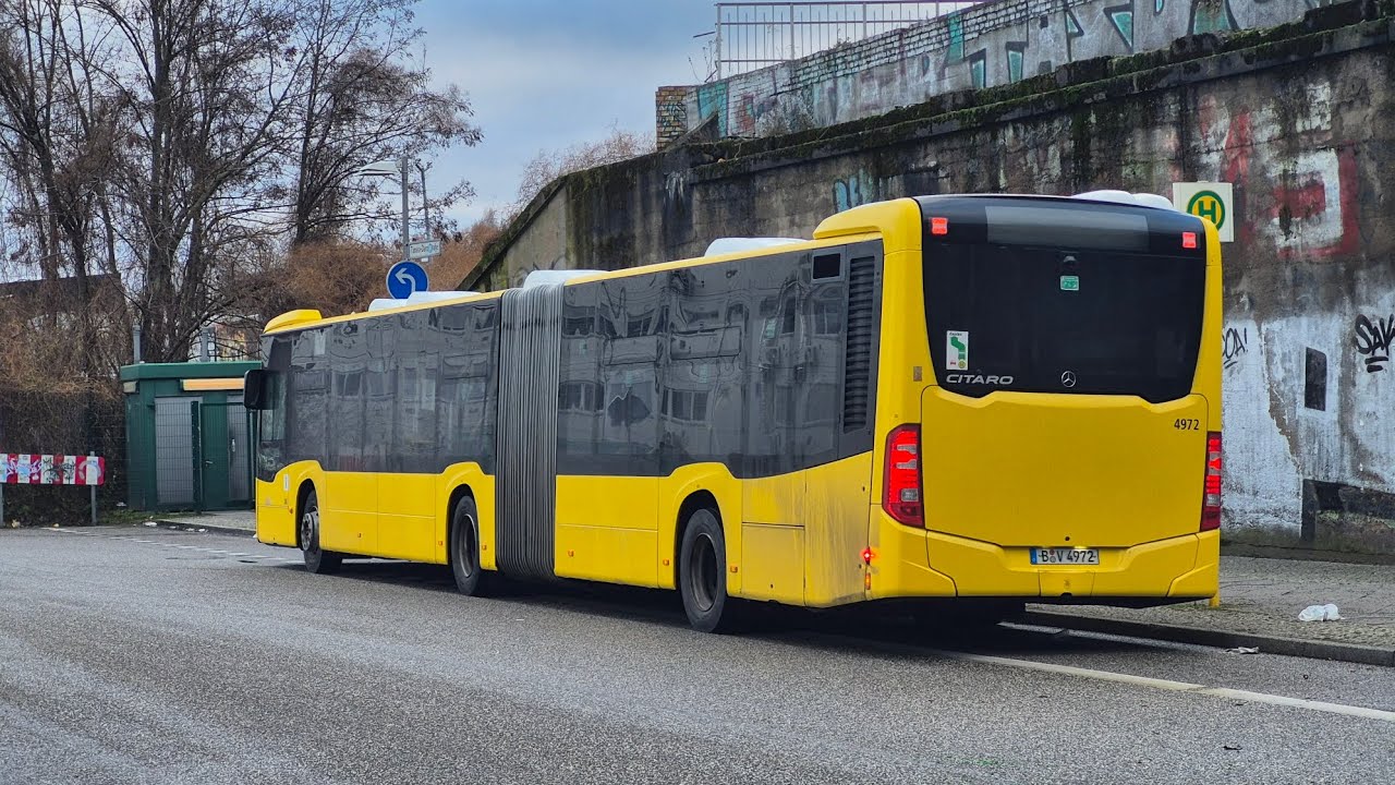 Bus Berlin | Mitfahrt im 300 von U Rotes Rathaus bis S+U Warschauer Straße im MB GN 19 4972