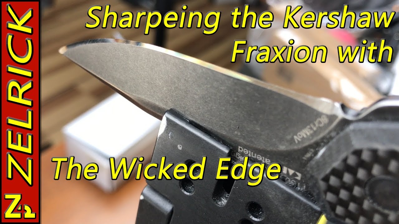 Sharpening The Kershaw Fraxion With The Wicked Edge