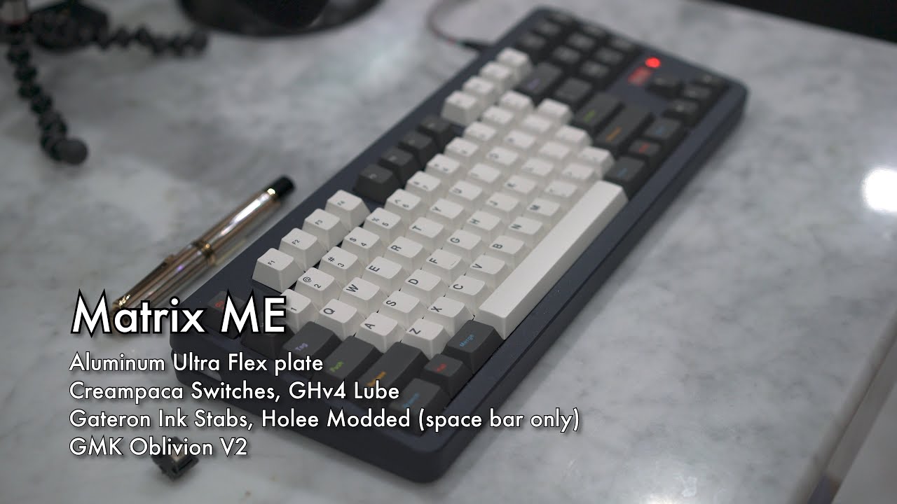 Matrix ME Typing Test with Creampaca Switches