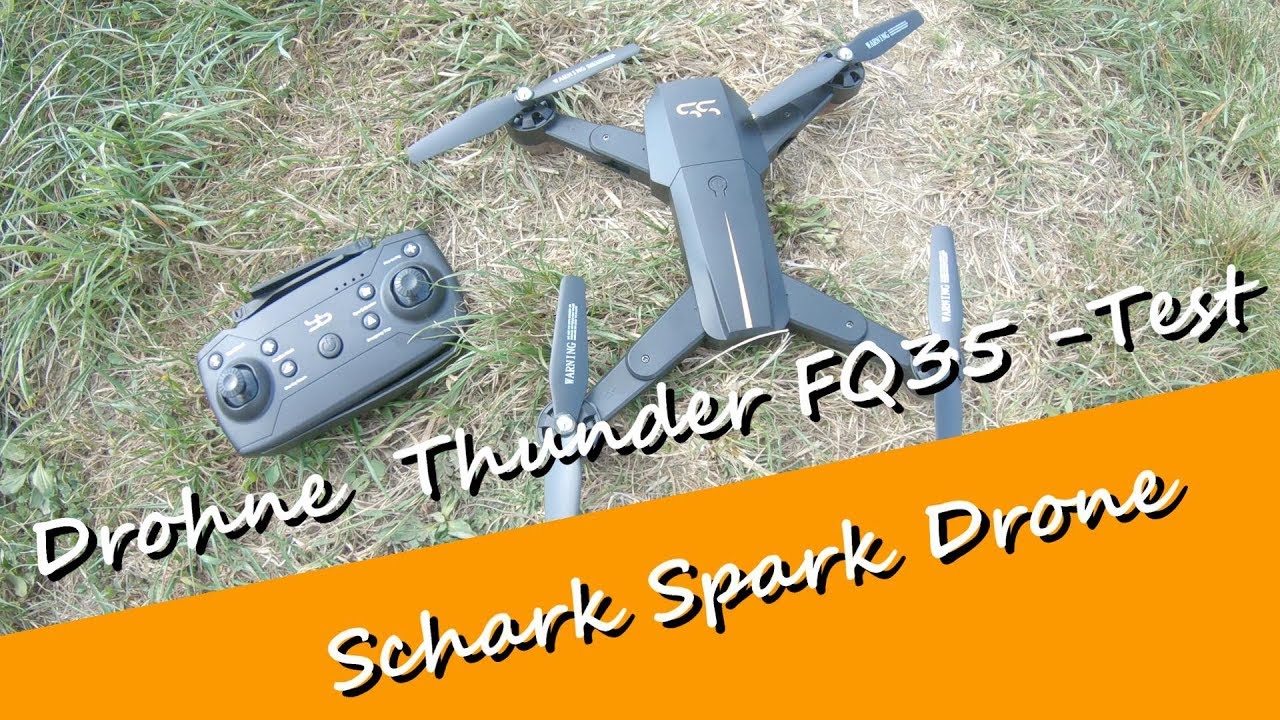 Schark Spark Drone / Drohne Thunder FQ35 Review mit 2 Akkus! #Scharksparkdrones