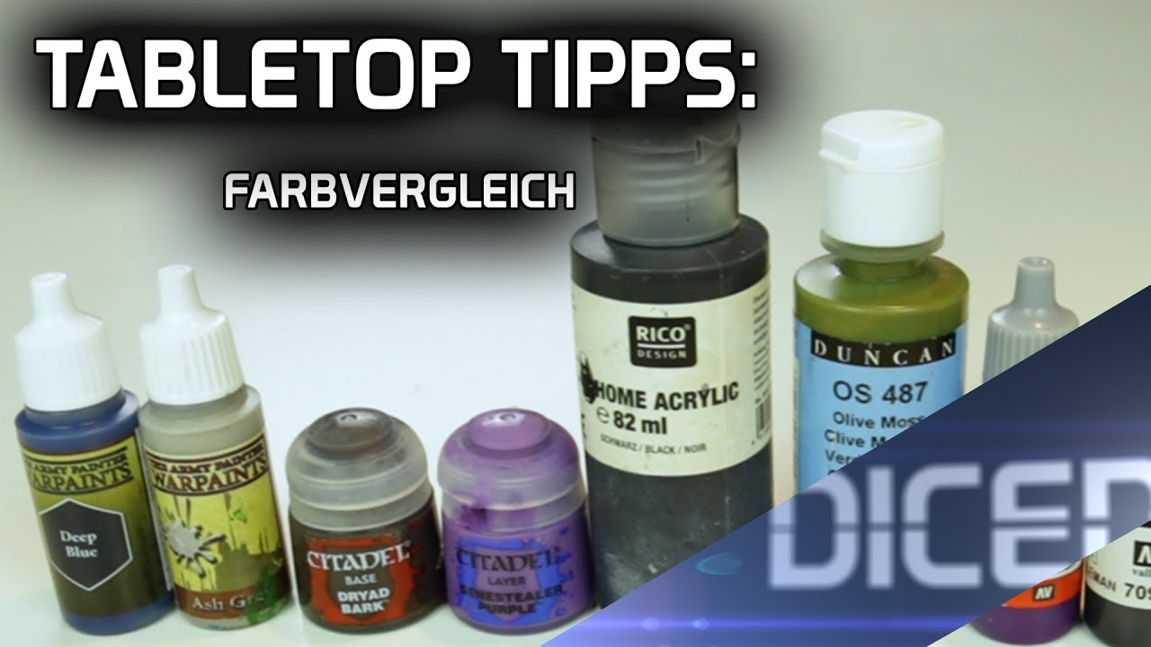 Test: Tabletop Farbvergleich | Was können Farben von verschiedenen Herstellern? | DICED