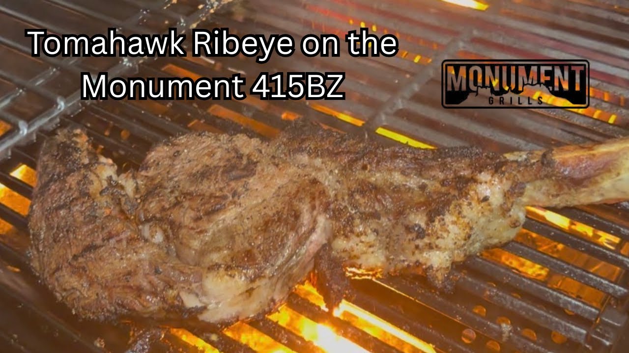 MASSIVE Tomahawk Steak Grilled to Perfection on the Monument Grills 415BZ