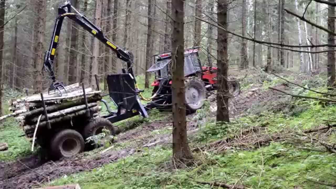 Zrywka drewna Belarus 1221 + przyczepa z napędem 4x4