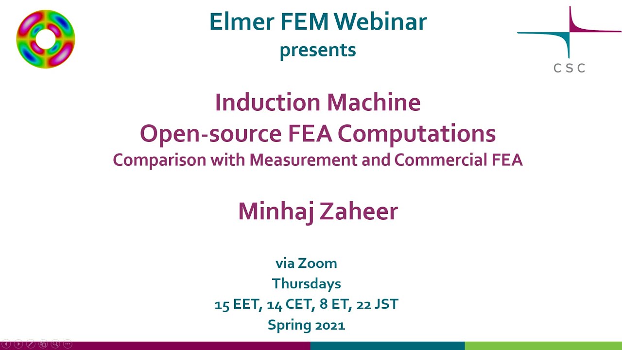 Elmer FEM Webinar - Induction Machine Computations
