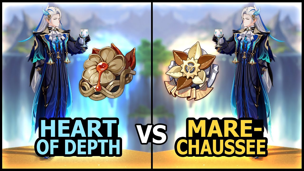 Neuvillette Heart of Depth Vs Marechaussee Hunter Set Comparison - Farm the right Set | Genshin