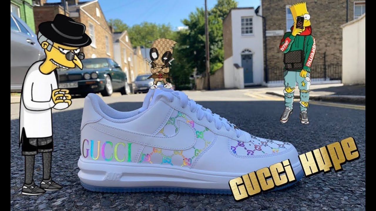 Reflective Rainbow nike Air Force 1 | Heat Transfer Vinyl Customs (Gucci)