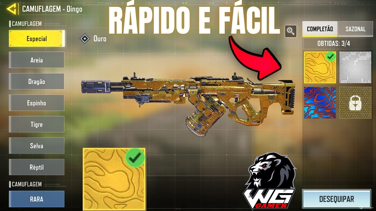 Como Pegar Skin De OURO Nas Armas Da Forma Mais Rápida e Fácil No Call Of Duty Mobile