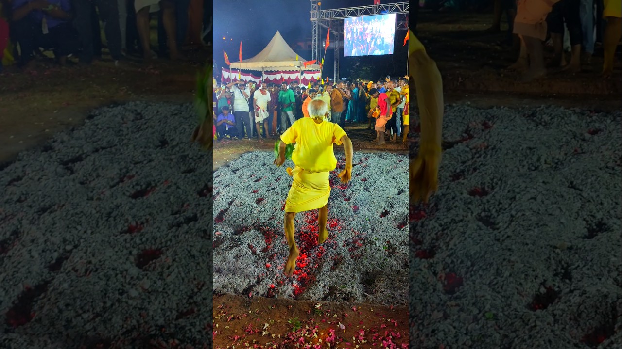 Power of 85+ year-old &ndash; strong and walking on fire! Incredible strength and devotion. 💪🔥🙏 #FireWalk