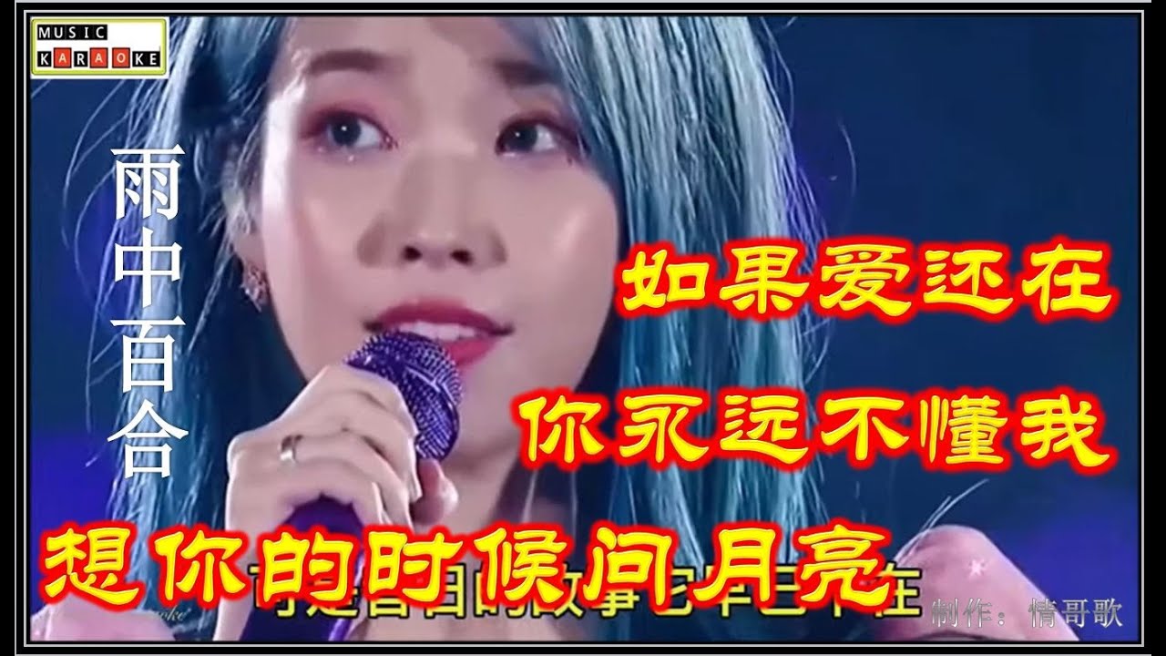 雨中百合 最火的三首  伤感情歌 【你永远不懂我】-【如果爱还在】-【想你的时候问月亮】完整版 无音损