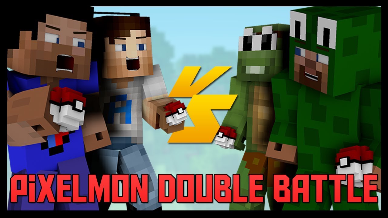 Minecraft Pixelmon 3.1 DOUBLE BATTLE #1 with Vikkstar, MoreAliA & LittleLizardGaming